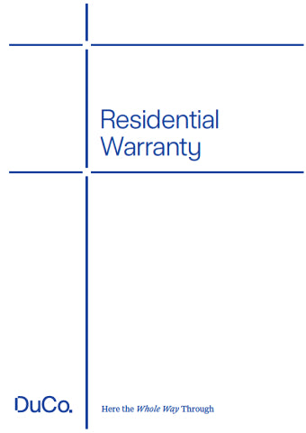 Duco image of their warranty card