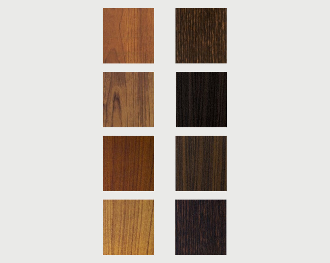 Duco colour sample chart for all the wood grains