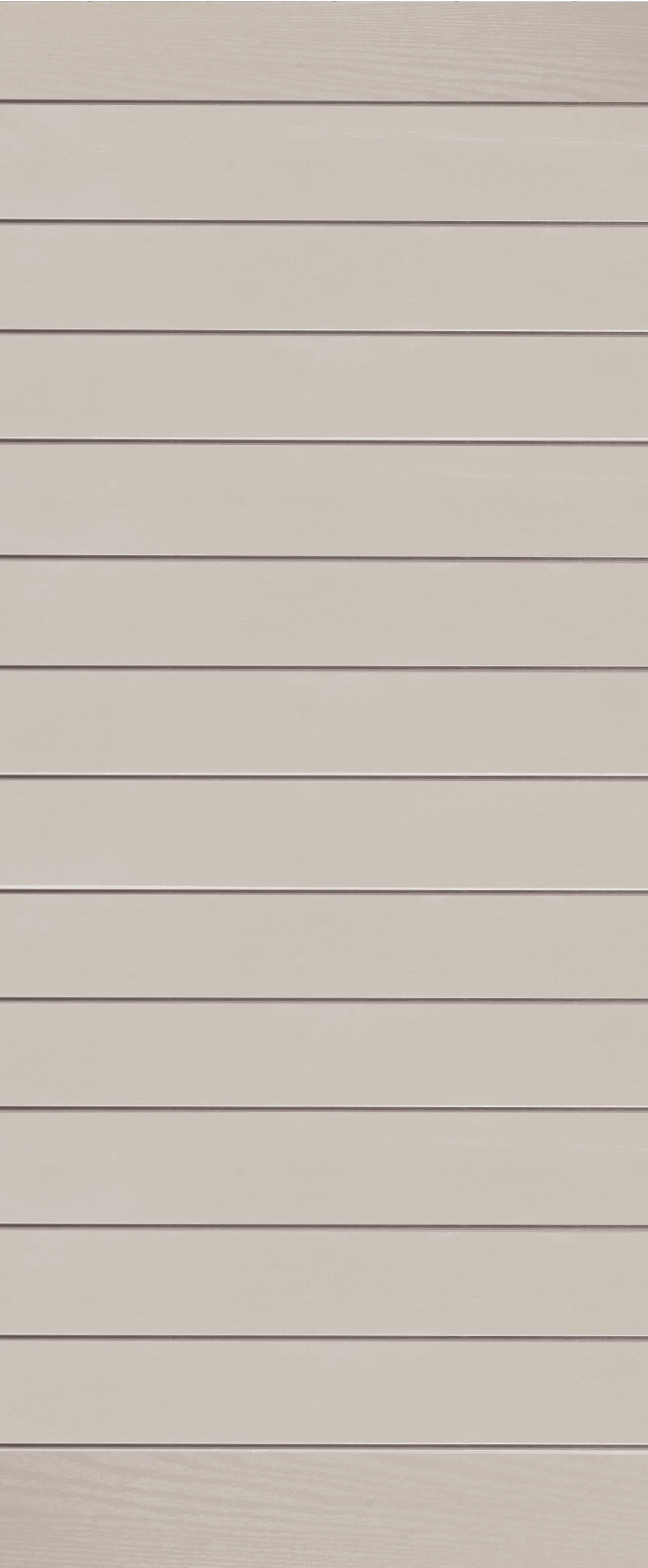 Duco entry door in grey - with horizontal panels top to bottom of the door